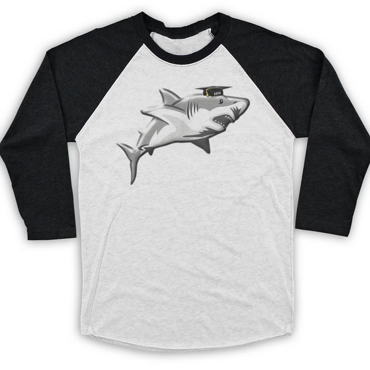 2019 Graduation SharkShirt High School College Grad Baseball Raglan Shirt
