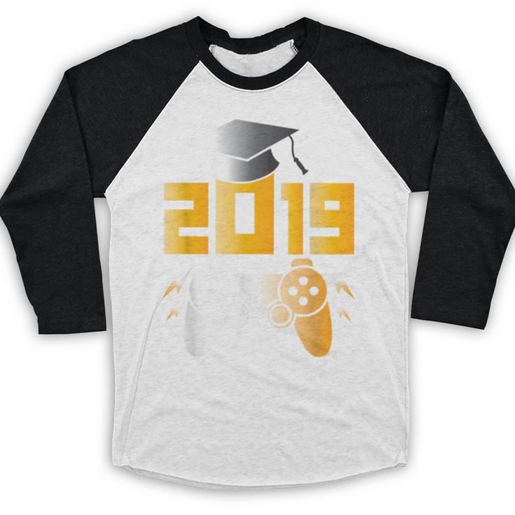 2019 High School Graduation Shirt Gamer Graduate Baseball Raglan Shirt