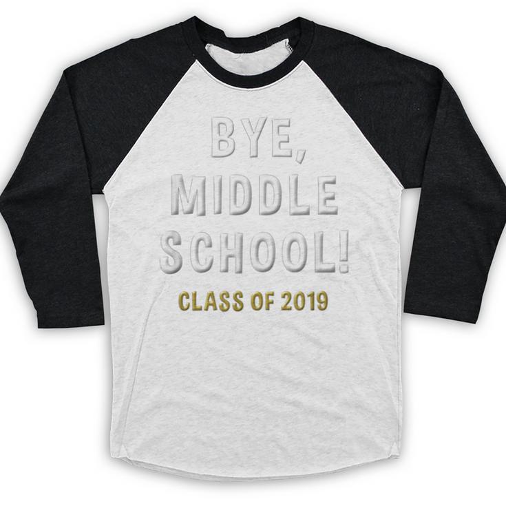 2019 Middle School Graduation Junior High Student Shirt Baseball Raglan Shirt