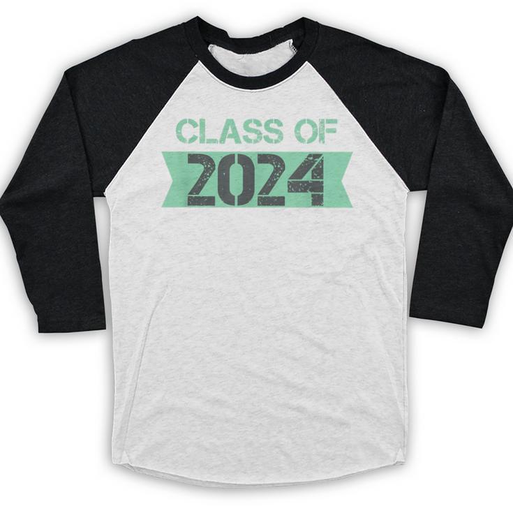 2024 Senior Class Graduation Shirt Graduate Baseball Raglan Shirt