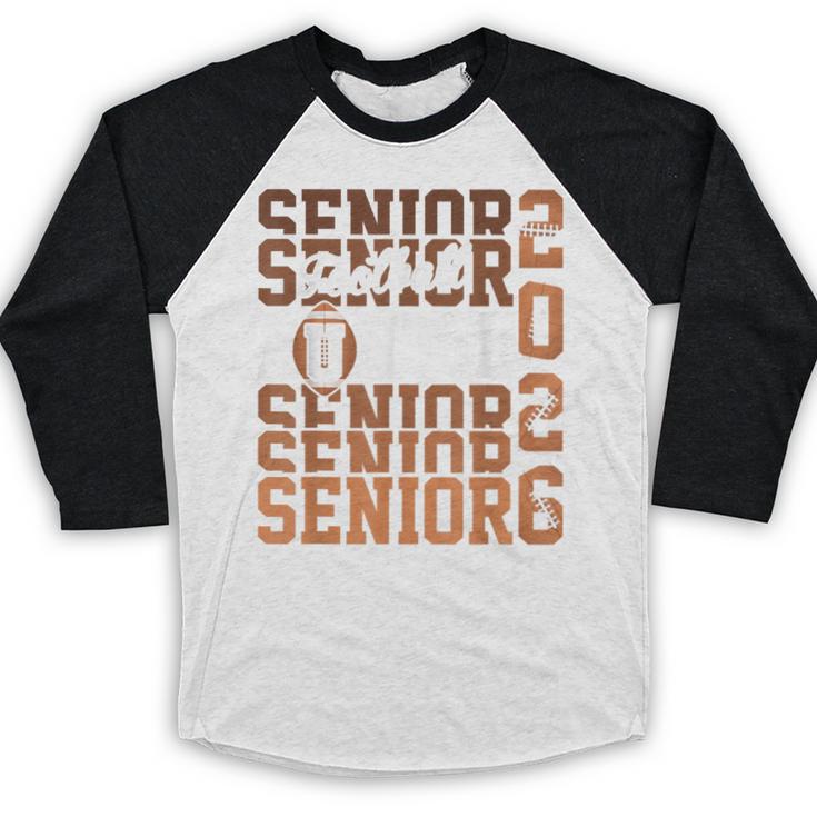 2026 Football Senior Auntie Graduation Matching Family Baseball Raglan Shirt