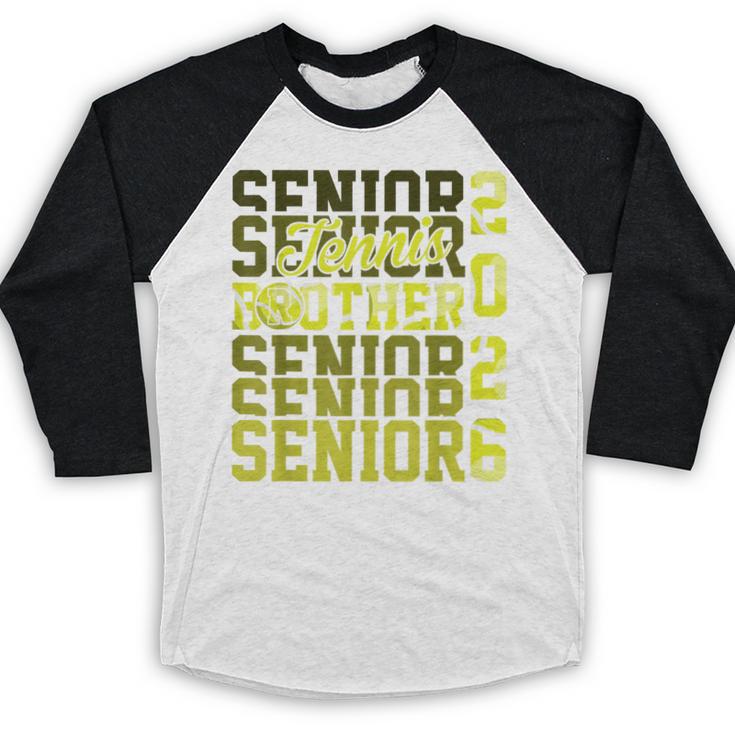 2026 Tennis Senior Brother Graduation Matching Family Baseball Raglan Shirt