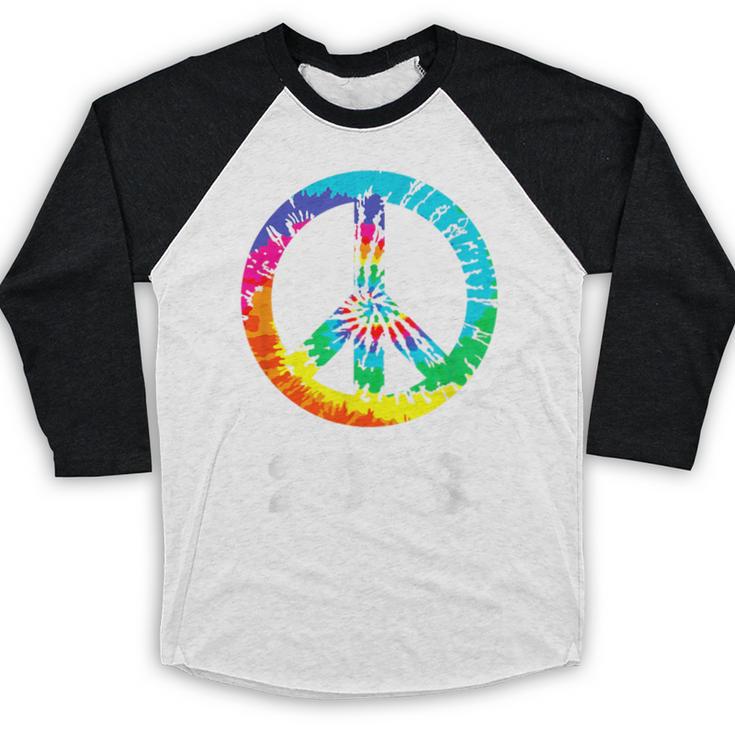 2033 Graduation Class Year Tie Dye Peace Sign Baseball Raglan Shirt