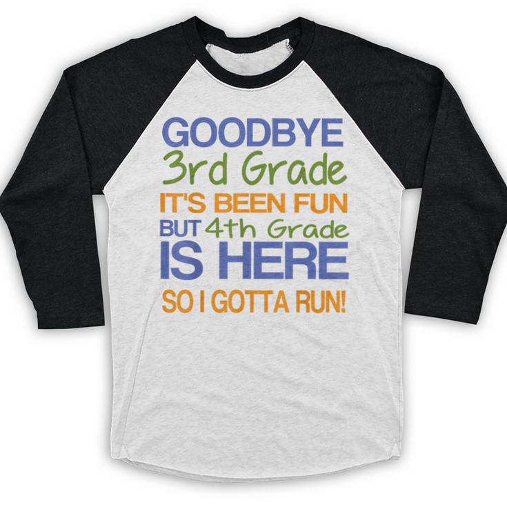 3rd Grade Graduation To 4th T-Shirt Kids Tee Fourth Baseball Raglan Shirt