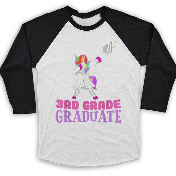 3rd Grade Graduation Unicorn End Of Year Third Baseball Raglan Shirt