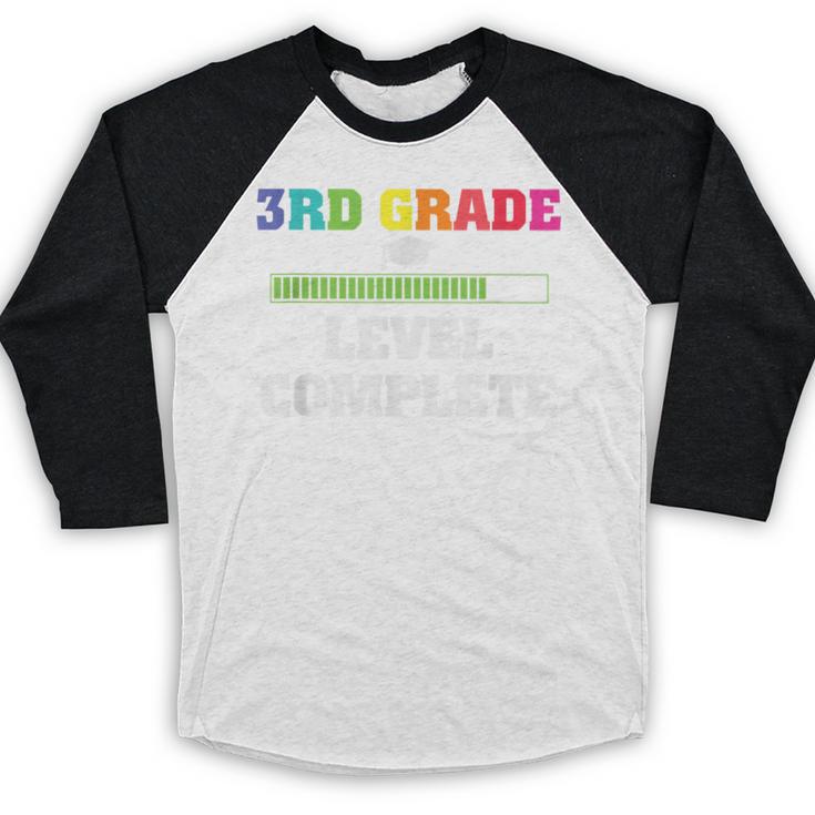 3rd Grade Level Complete Third Grade Graduation Baseball Raglan Shirt