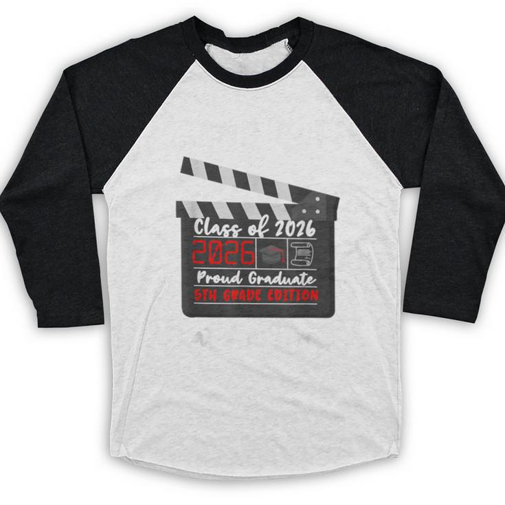 5th Grade 2026 Last Day End Of School Graduation Baseball Raglan Shirt