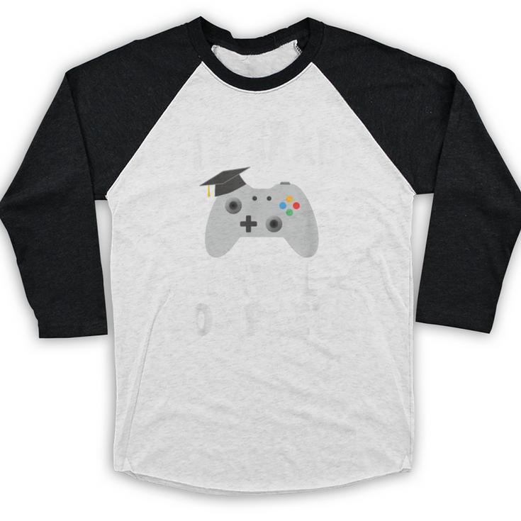 5th Grade Level Complete Gamer Class Of 2025 Graduation Baseball Raglan Shirt