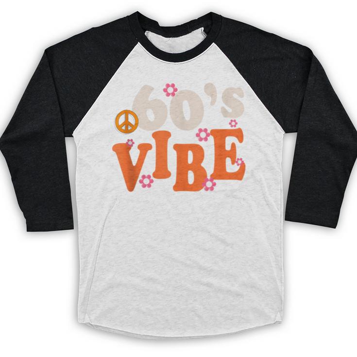60's Vibe Retro Nostalgia Classic Mixtape Era 1960s Party Baseball Raglan Shirt