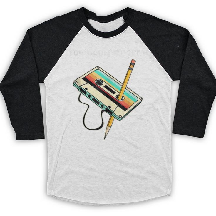 70s 80s 90s Retro Party Costume Nostalgia Cassette Baseball Raglan Shirt
