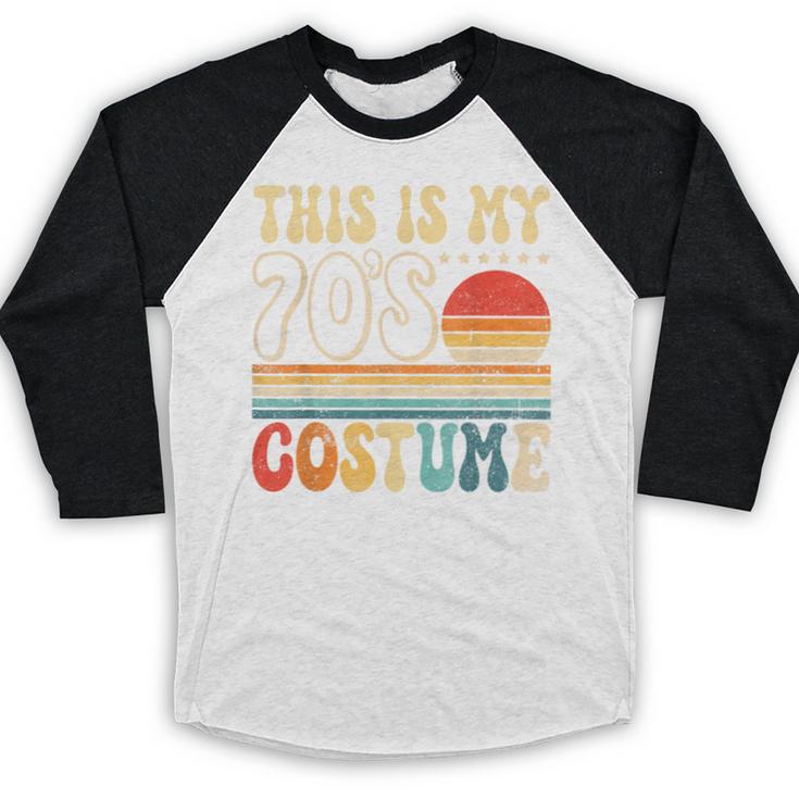 This Is My 70s Costume Vintage Nostalgia Mixtape 1970s Party Baseball Raglan Shirt