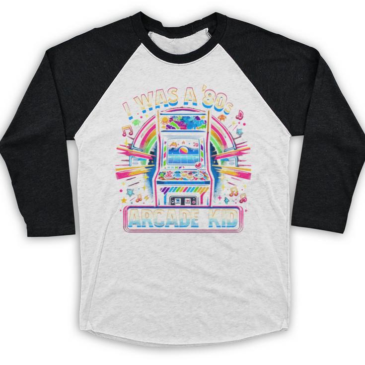80s Arcade Kid Vintage Gamer Nostalgia Baseball Raglan Shirt 80s Arcade Kid Vintage Gamer Nostalgia Baseball Raglan Shirt