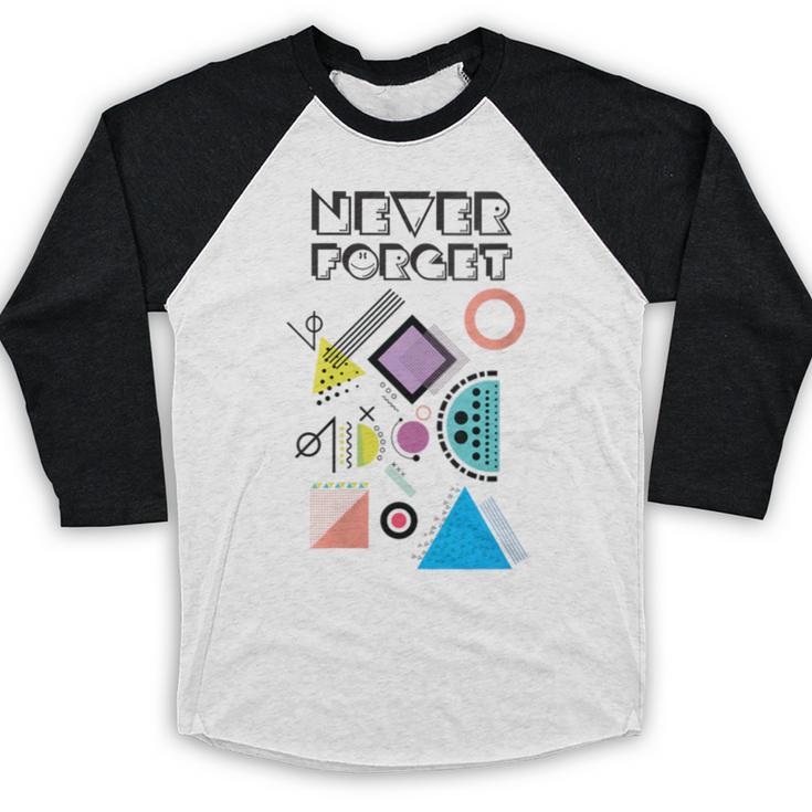 80s Nostalgia Never Forget Baseball Raglan Shirt