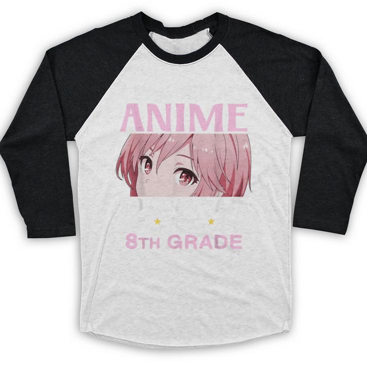 8th Grade Graduation Anime 2024 Graduate Middle School Girls Baseball Raglan Shirt