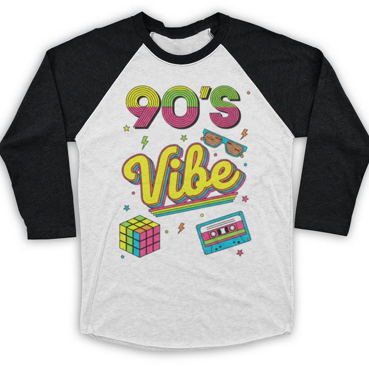 90s Nostalgia Retro Apparel 90'S Vibe Retro Baseball Raglan Shirt