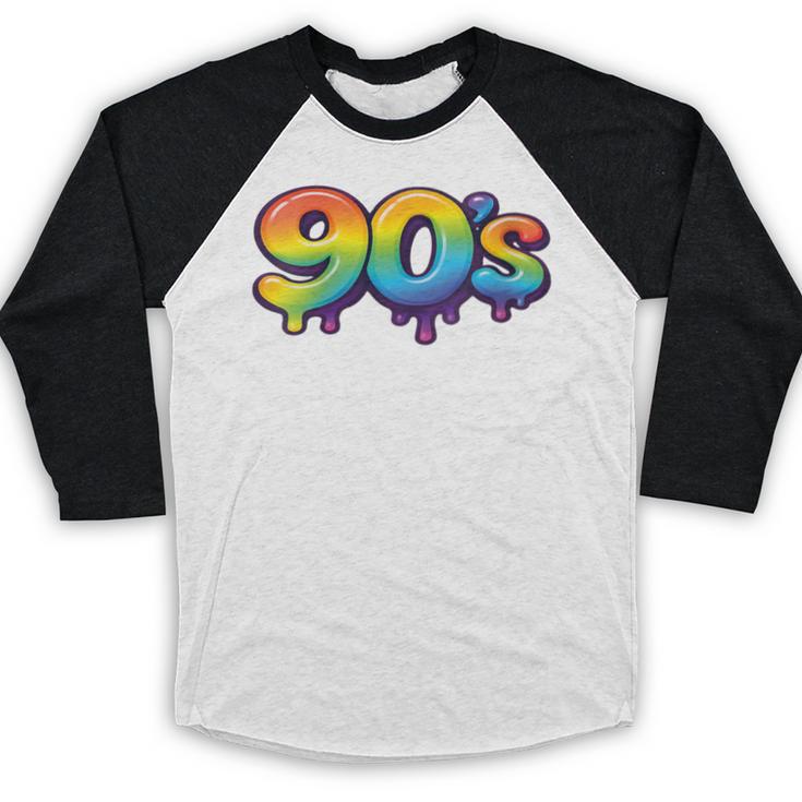 90s Retro Pop Art Rainbow Lips Nostalgia Costume 90s Baseball Raglan Shirt 90s Retro Pop Art Rainbow Lips Nostalgia Costume 90s Baseball Raglan Shirt