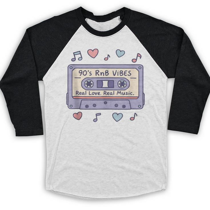 90s RNB Vibes Cassette – Retro Music Nostalgia RNB Cassette Baseball Raglan Shirt