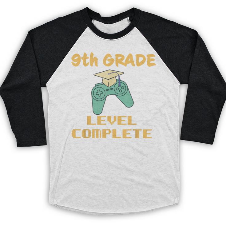 9th Grade Graduate Boys Girls Gamer Ninth Grade Graduation Baseball Raglan Shirt