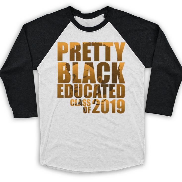 African American Girl Graduation Shirt Senior 2019 Baseball Raglan Shirt