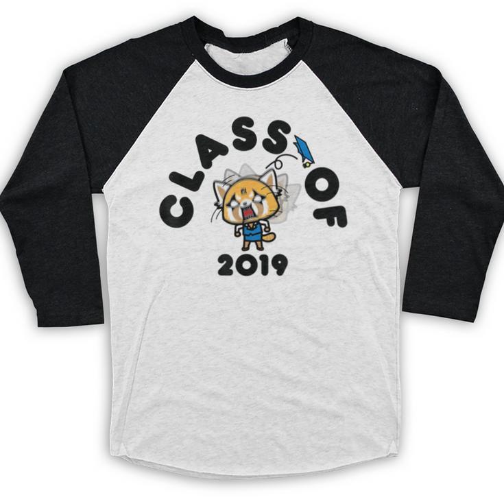 Aggretsuko Class Of 2019 Graduation Seniors Graduate Baseball Raglan Shirt
