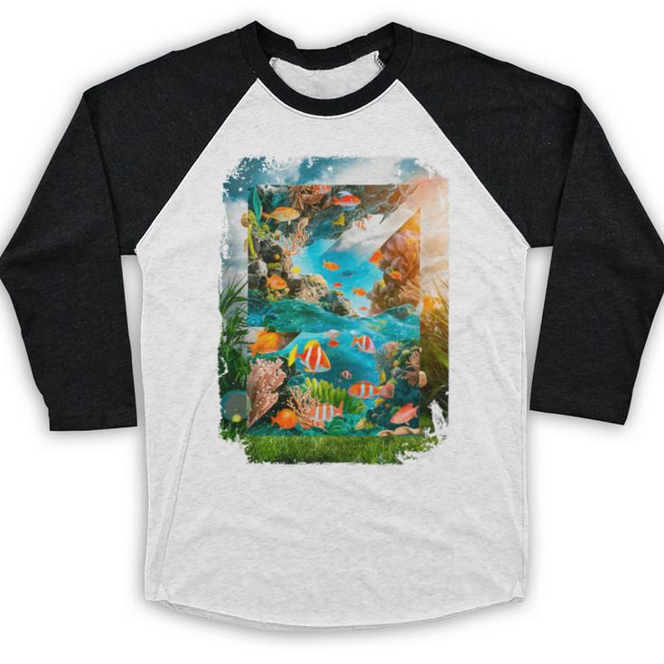 Aqua In The Skies Frutiger Aero Baseball Raglan Shirt Aqua In The Skies Frutiger Aero Baseball Raglan Shirt