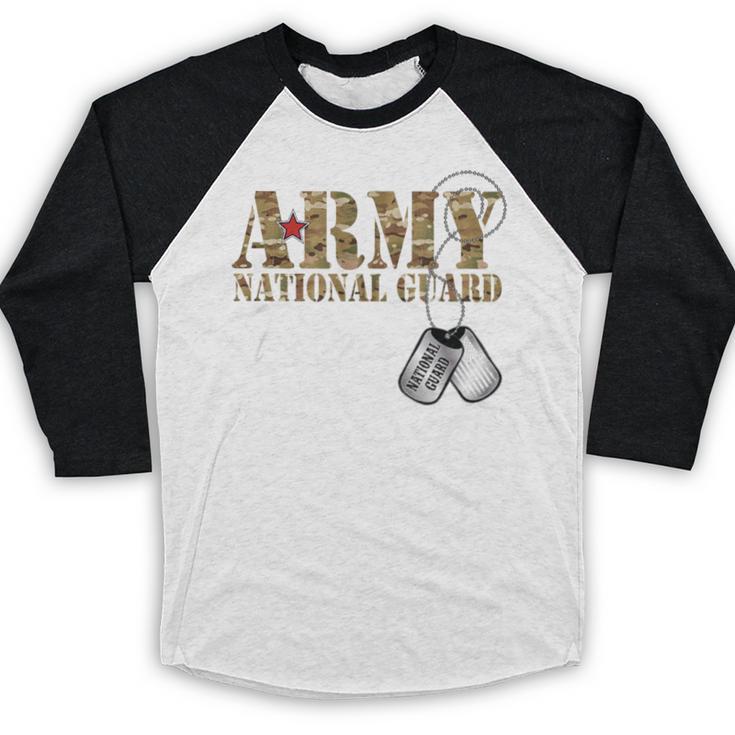 Army National Guard Papa Army National Guard Graduation Papa Baseball Raglan Shirt