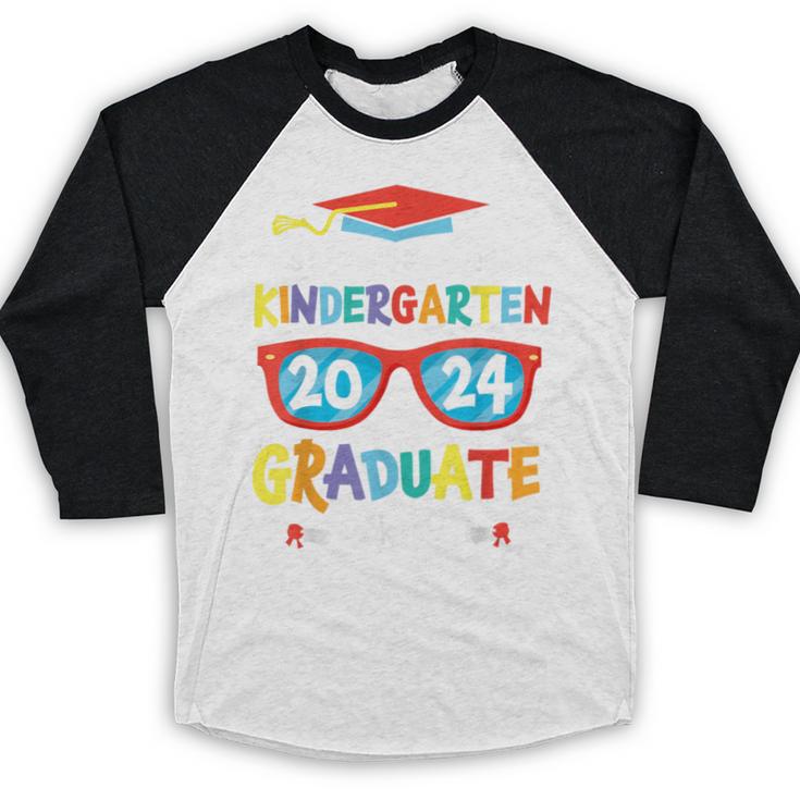 Awesome Kindergarten Graduate Looks Like 2024 Graduation Baseball Raglan Shirt