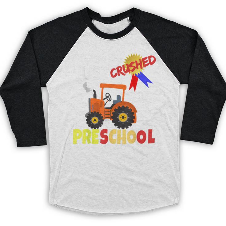 My Baby Just Crushed Preschool Graduation Baseball Raglan Shirt