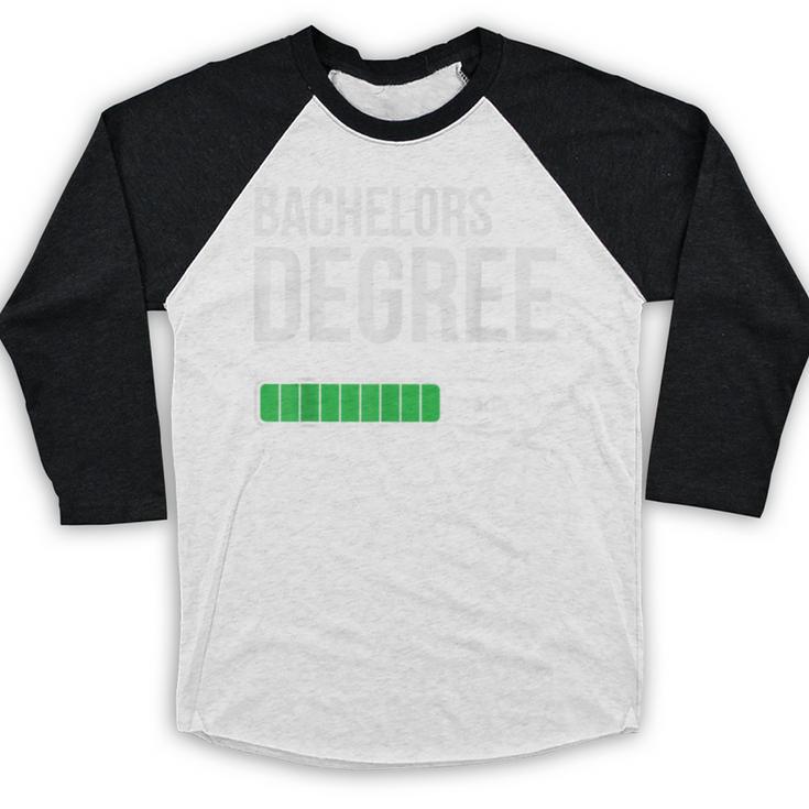 Bachelors Degree Loading College Student Graduation Baseball Raglan Shirt