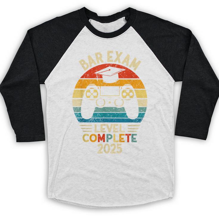 Bar Exam Level Complete 2025 Lawyer Law School Graduation Baseball Raglan Shirt