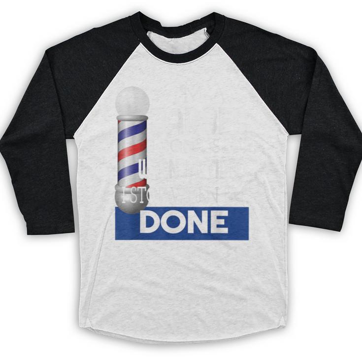 Barber Stylist Barber College Graduation Baseball Raglan Shirt