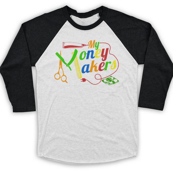 Barbering Tools Barber School Graduation Gear T-Shirt Baseball Raglan Shirt