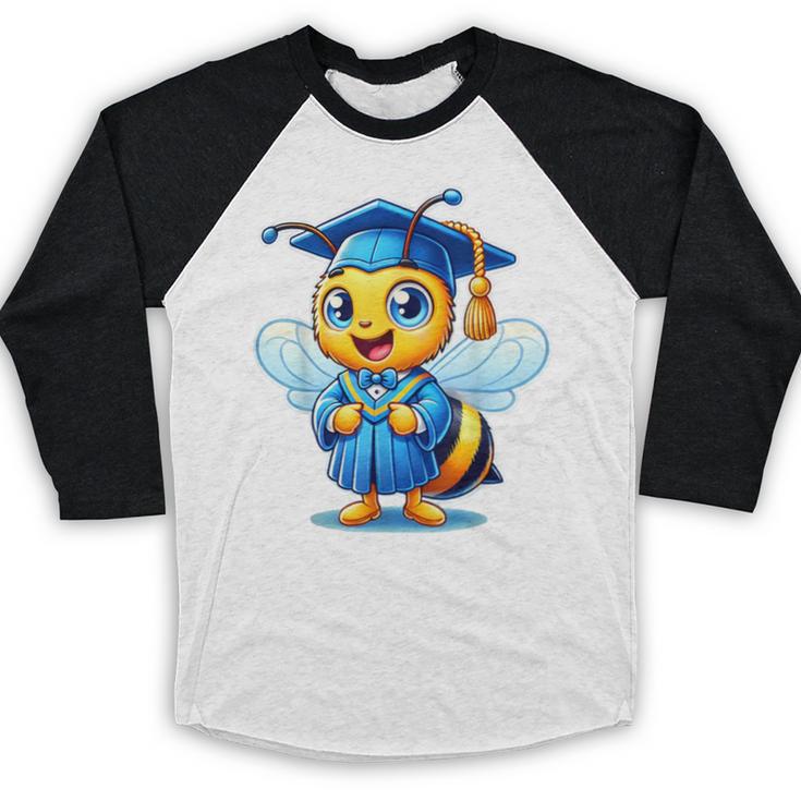 Bee Graduation Cute Kindergarten Elementary High School Baseball Raglan Shirt