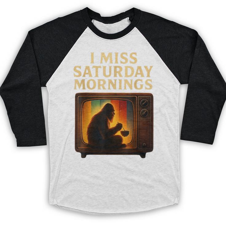 Bigfoot Saturday Morning Nostalgia Baseball Raglan Shirt