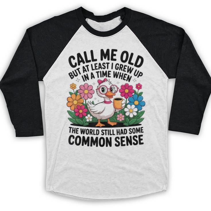 Call Me Old Seniors Nostalgia Retro Humor Casual Baseball Raglan Shirt