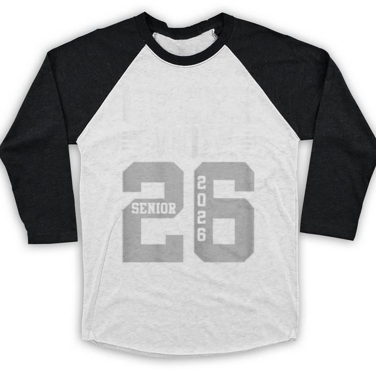 Cheer Mom Senior 2026 Cheerleaders Graduation Mother Baseball Raglan Shirt