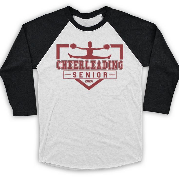 Cheerleading Senior Night Cheer Senior 2026 Graduation 69 Baseball Raglan Shirt