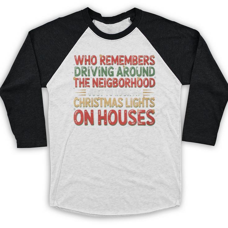 Christmas Lights Nostalgia – Holiday Memory Christmas Spirit Baseball Raglan Shirt