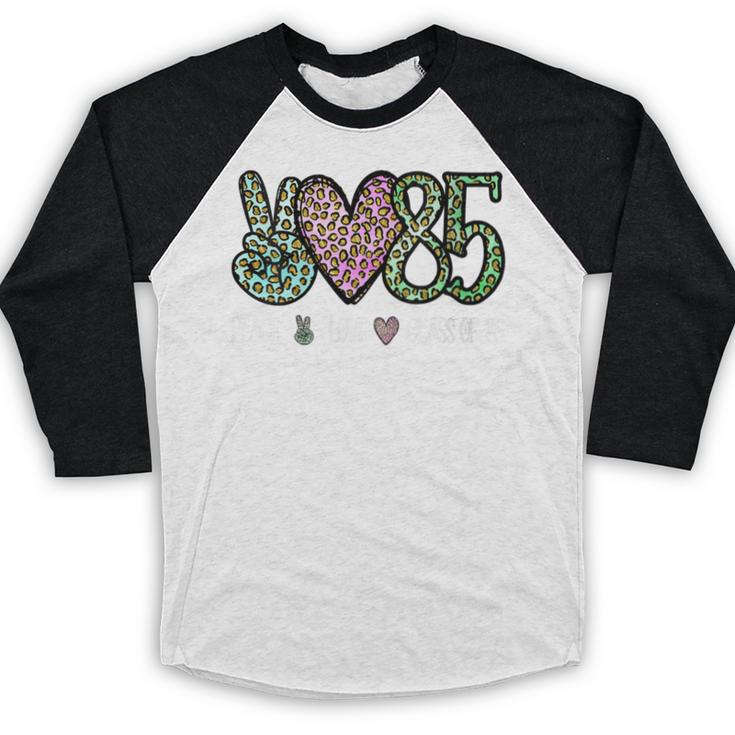 Class Of 1985 Shirt Leopard Senior Graduation Class Reunion Baseball Raglan Shirt