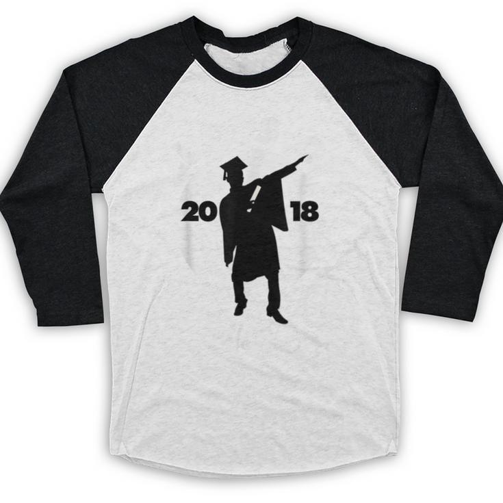 Class Of 2018 Dabbing Graduations Shirt-High School Grad Tee Baseball Raglan Shirt