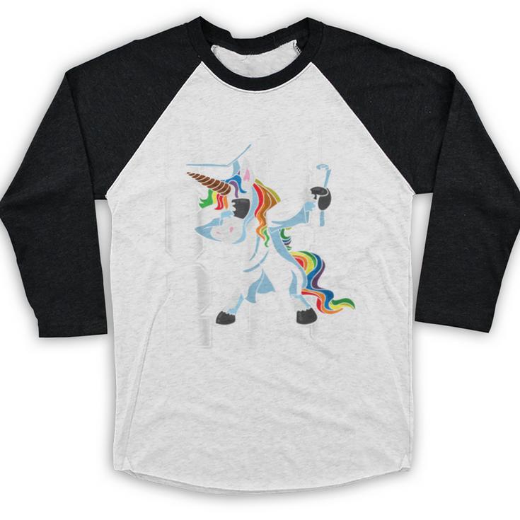 Class Of 2018 Graduation Dabbing Unicorn Shirt Baseball Raglan Shirt