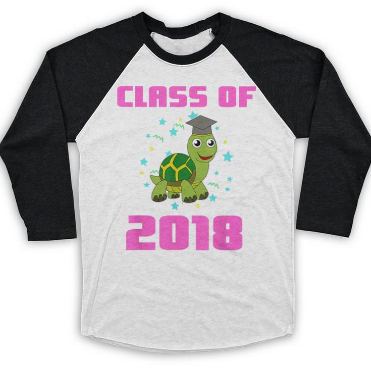 Class Of 2018 Turtle Shirt Graduation Kids Baseball Raglan Shirt