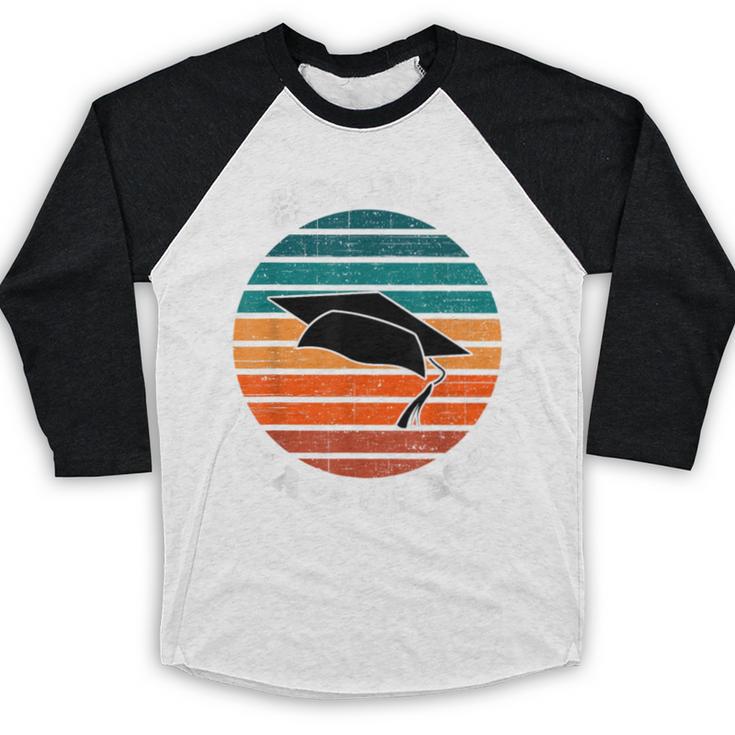 Class Of 2021 Done Senior Graduation Retro Sunset Baseball Raglan Shirt