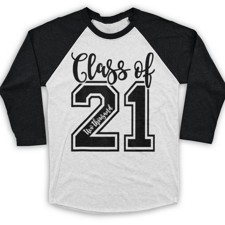 Class Of 2021 Senior 21 Cool Graduation Baseball Raglan Shirt