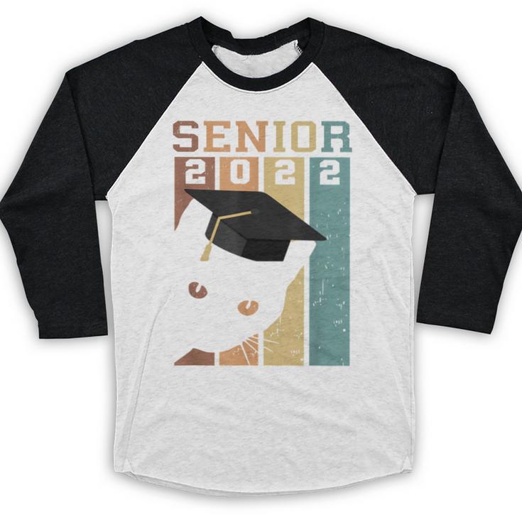Class Of 2022 Graduation Cat Seniors Grad Baseball Raglan Shirt