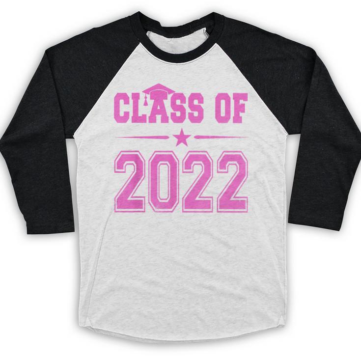 Class Of 2022 Pink Girls Shirt Graduation Baseball Raglan Shirt
