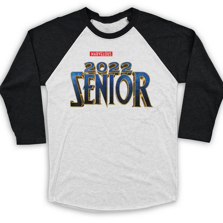 Class Of 2022 Senior Retro Movie Marvelous Graduation Grad Baseball Raglan Shirt