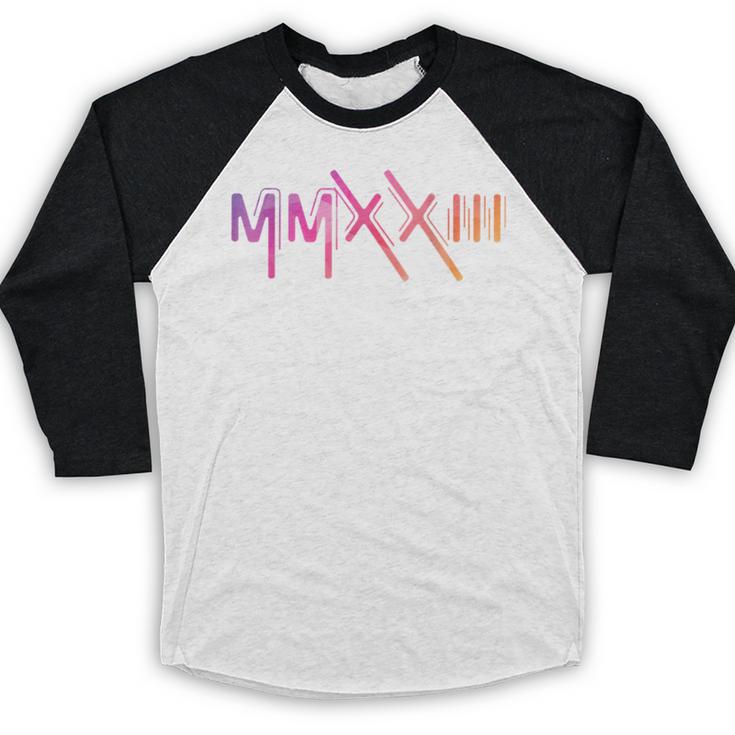 Class Of 2023 Senior 23 Graduation Idea Roman Numeral Baseball Raglan Shirt