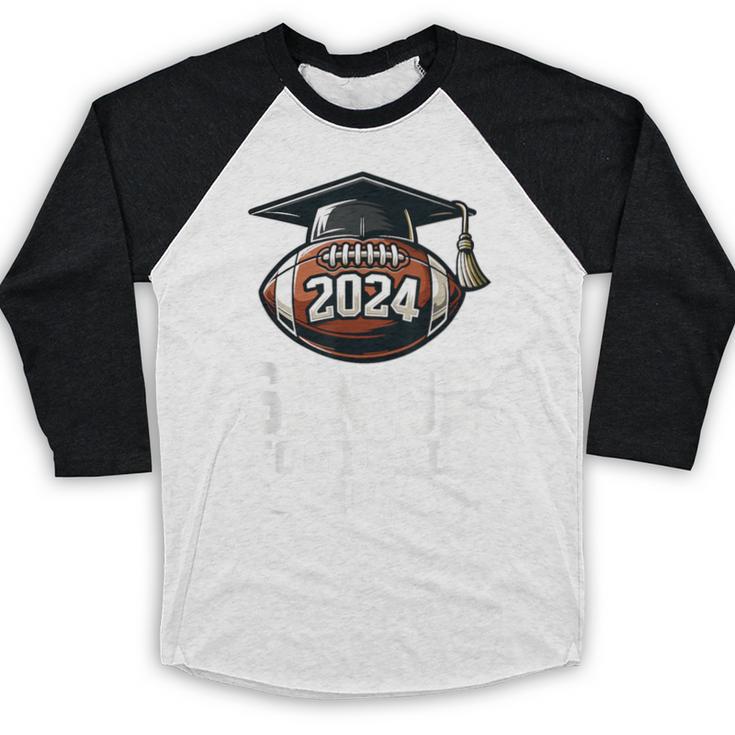 Class Of 2024 Graduation Senior Football Mom 2024 Baseball Raglan Shirt