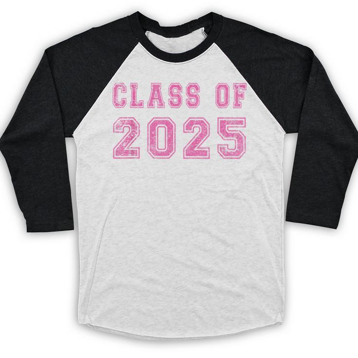 Class Of 2025 High School Graduation Date GraduateShirt Baseball Raglan Shirt